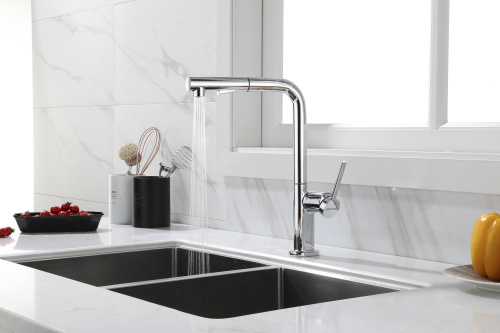 Смеситель для кухни Paulmark NEO Ne214419-CR на раковину хром без термостата - фото 4